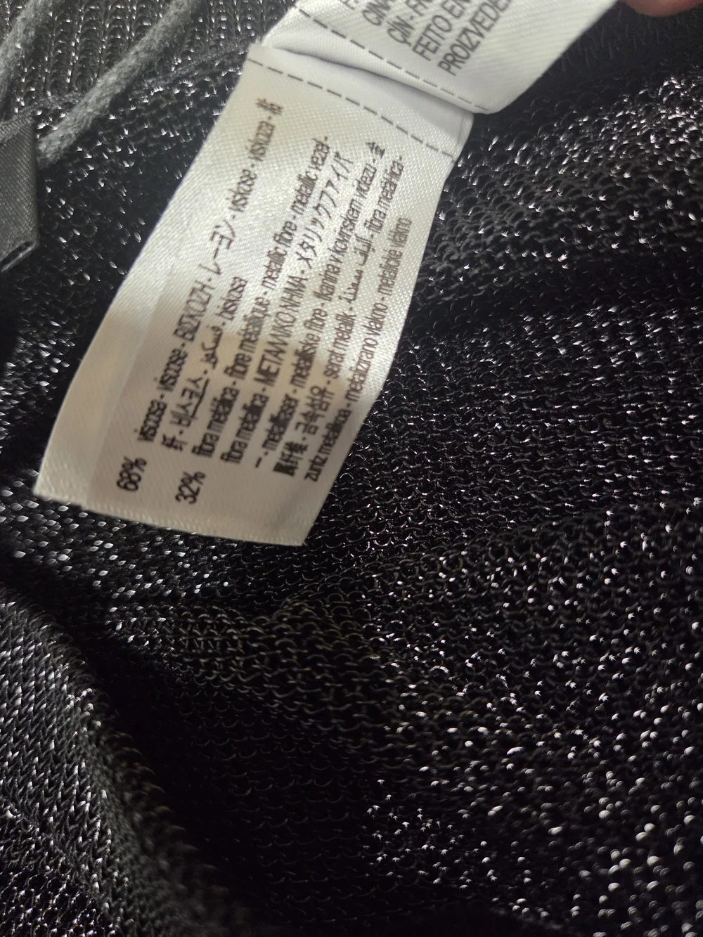 Zara METALLIC KNIT SKIRT M